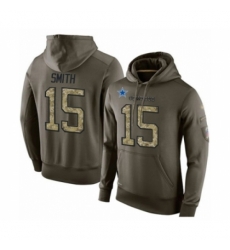 Football Mens Dallas Cowboys 15 Devin Smith Green Salute To Service Pullover Hoodie Football Mens Dallas Cowboys 15 Devin Smith Green Salute To Service Pullover Hoodie