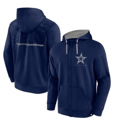 Men Dallas Cowboys Navy Defender Evo Full Zip Hoodie Men Dallas Cowboys Navy Defender Evo Full Zip Hoodie