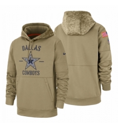 Mens Dallas Cowboys 2019 Salute to Service Tan Sideline Therma Pullover Hoodie Mens Dallas Cowboys 2019 Salute to Service Tan Sideline Therma Pullover Hoodie