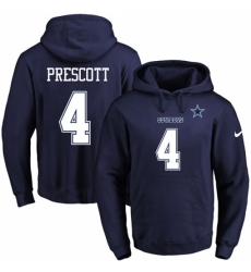 NFL Mens Nike Dallas Cowboys 4 Dak Prescott Navy Blue Name Number Pullover Hoodie NFL Mens Nike Dallas Cowboys 4 Dak Prescott Navy Blue Name Number Pullover Hoodie