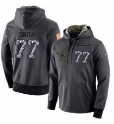 NFL Mens Nike Dallas Cowboys 77 Tyron Smith Stitched Black Anthracite Salute to Service Player Performance Hoodie NFL Mens Nike Dallas Cowboys 77 Tyron Smith Stitched Black Anthracite Salute to Service Player Performance Hoodie
