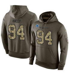 NFL Nike Dallas Cowboys 94 Charles Haley Green Salute To Service Mens Pullover Hoodie NFL Nike Dallas Cowboys 94 Charles Haley Green Salute To Service Mens Pullover Hoodie