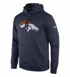 Mens NFL Denver Broncos Nike Navy Practice Performance Pullover Hoodie Mens NFL Denver Broncos Nike Navy Practice Performance Pullover Hoodie