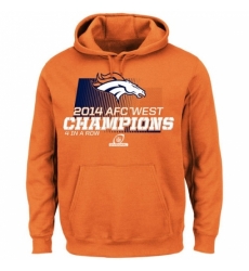 NFL Denver Broncos Majestic 2014 AFC West Division Champions Hoodie Orange NFL Denver Broncos Majestic 2014 AFC West Division Champions Hoodie Orange