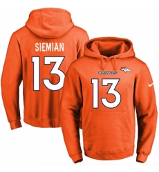 NFL Mens Nike Denver Broncos 13 Trevor Siemian Orange Name Number Pullover Hoodie NFL Mens Nike Denver Broncos 13 Trevor Siemian Orange Name Number Pullover Hoodie