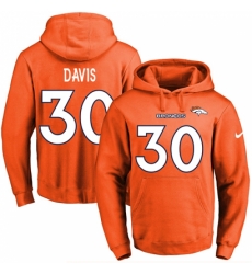 NFL Mens Nike Denver Broncos 30 Terrell Davis Orange Name Number Pullover Hoodie NFL Mens Nike Denver Broncos 30 Terrell Davis Orange Name Number Pullover Hoodie
