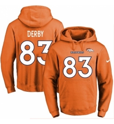 NFL Mens Nike Denver Broncos 83 AJ Derby Orange Name Number Pullover Hoodie NFL Mens Nike Denver Broncos 83 AJ Derby Orange Name Number Pullover Hoodie