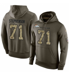 NFL Nike Denver Broncos 71 Donald Stephenson Green Salute To Service Mens Pullover Hoodie NFL Nike Denver Broncos 71 Donald Stephenson Green Salute To Service Mens Pullover Hoodie