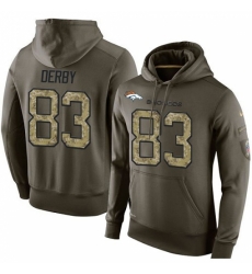 NFL Nike Denver Broncos 83 AJ Derby Green Salute To Service Mens Pullover Hoodie NFL Nike Denver Broncos 83 AJ Derby Green Salute To Service Mens Pullover Hoodie