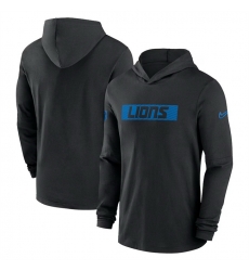 Men Detroit Lions Black Sideline Performance Hoodie Men Detroit Lions Black Sideline Performance Hoodie