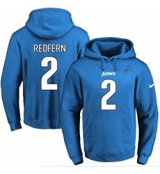NFL Mens Nike Detroit Lions 2 Kasey Redfern Blue Name Number Pullover Hoodie NFL Mens Nike Detroit Lions 2 Kasey Redfern Blue Name Number Pullover Hoodie