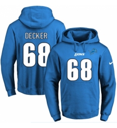 NFL Mens Nike Detroit Lions 68 Taylor Decker Blue Name Number Pullover Hoodie NFL Mens Nike Detroit Lions 68 Taylor Decker Blue Name Number Pullover Hoodie
