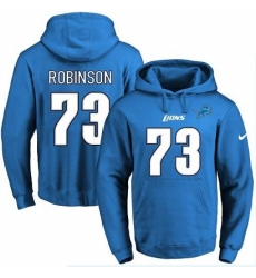 NFL Mens Nike Detroit Lions 73 Greg Robinson Blue Name Number Pullover Hoodie NFL Mens Nike Detroit Lions 73 Greg Robinson Blue Name Number Pullover Hoodie