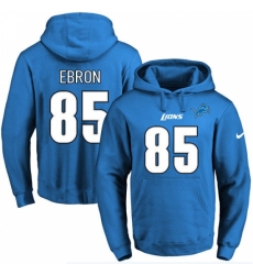 NFL Mens Nike Detroit Lions 85 Eric Ebron Blue Name Number Pullover Hoodie NFL Mens Nike Detroit Lions 85 Eric Ebron Blue Name Number Pullover Hoodie