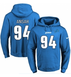 NFL Mens Nike Detroit Lions 94 Ziggy Ansah Blue Name Number Pullover Hoodie NFL Mens Nike Detroit Lions 94 Ziggy Ansah Blue Name Number Pullover Hoodie