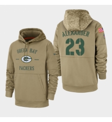 Mens Green Bay Packers 23 Jaire Alexander Green Bay Packers 2019 Salute to Service Sideline Therma Pullover Hoodie Tan Mens Green Bay Packers 23 Jaire Alexander Green Bay Packers 2019 Salute to Service Sideline Therma Pullover Hoodie Tan