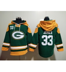 NFL Men Green Bay Packers 33 Aaron Jones Stitched Hoodie NFL Men Green Bay Packers 33 Aaron Jones Stitched Hoodie