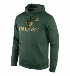 NFL Mens Green Bay Packers Nike Green Gold Collection KO Pullover Performance Hoodie NFL Mens Green Bay Packers Nike Green Gold Collection KO Pullover Performance Hoodie