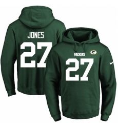 NFL Mens Nike Green Bay Packers 27 Josh Jones Green Name Number Pullover Hoodie NFL Mens Nike Green Bay Packers 27 Josh Jones Green Name Number Pullover Hoodie