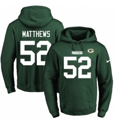 NFL Mens Nike Green Bay Packers 52 Clay Matthews Green Name Number Pullover Hoodie NFL Mens Nike Green Bay Packers 52 Clay Matthews Green Name Number Pullover Hoodie