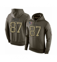 Football Mens Houston Texans 87 Darren Fells Green Salute To Service Pullover Hoodie Football Mens Houston Texans 87 Darren Fells Green Salute To Service Pullover Hoodie