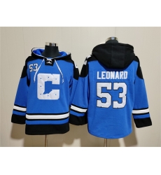 Men Indianapolis Colts 53 Shaquille Leonard Blue Ageless Must Have Lace Up Pullover Hoodie Men Indianapolis Colts 53 Shaquille Leonard Blue Ageless Must Have Lace Up Pullover Hoodie