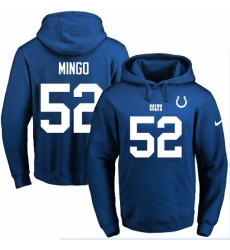 NFL Mens Nike Indianapolis Colts 52 Barkevious Mingo Royal Blue Name Number Pullover Hoodie NFL Mens Nike Indianapolis Colts 52 Barkevious Mingo Royal Blue Name Number Pullover Hoodie