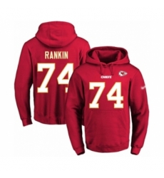 Football Mens Kansas City Chiefs 74 Martinas Rankin Red Name Number Pullover Hoodie