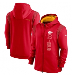 Men Kansas City Chiefs Nike Red Sideline Full-Zip Hoodie Men Kansas City Chiefs Nike Red Sideline Full-Zip Hoodie
