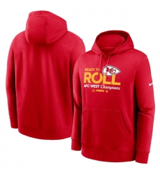 Men Kansas City Chiefs Red 2024 AFC West Champions Locker Room Trophy Collection Pullover Hoodie Men Kansas City Chiefs Red 2024 AFC West Champions Locker Room Trophy Collection Pullover Hoodie
