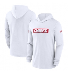 Men Kansas City Chiefs White Sideline Performance Hoodie Men Kansas City Chiefs White Sideline Performance Hoodie