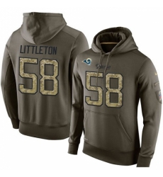 NFL Nike Los Angeles Rams 58 Cory Littleton Green Salute To Service Mens Pullover Hoodie NFL Nike Los Angeles Rams 58 Cory Littleton Green Salute To Service Mens Pullover Hoodie