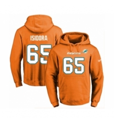 Football Mens Miami Dolphins 65 Danny Isidora Orange Name Number Pullover Hoodie Football Mens Miami Dolphins 65 Danny Isidora Orange Name Number Pullover Hoodie