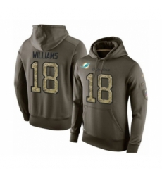 Football Miami Dolphins 18 Preston Williams Green Salute To Service Mens Pullover Hoodie Football Miami Dolphins 18 Preston Williams Green Salute To Service Mens Pullover Hoodie