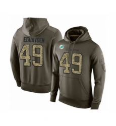 Football Miami Dolphins 49 Sam Eguavoen Green Salute To Service Mens Pullover Hoodie Football Miami Dolphins 49 Sam Eguavoen Green Salute To Service Mens Pullover Hoodie