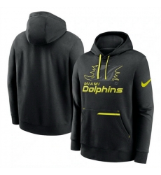 Men Miami Dolphins Black Volt Pullover Hoodie Men Miami Dolphins Black Volt Pullover Hoodie