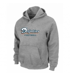 NFL Mens Nike Miami Dolphins Font Pullover Hoodie Grey NFL Mens Nike Miami Dolphins Font Pullover Hoodie Grey