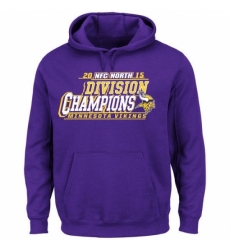 NFL Mens Minnesota Vikings Majestic Purple 2015 NFC North Division Champions Pullover Hoodie NFL Mens Minnesota Vikings Majestic Purple 2015 NFC North Division Champions Pullover Hoodie