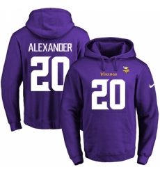 NFL Mens Nike Minnesota Vikings 20 Mackensie Alexander Purple Name Number Pullover Hoodie NFL Mens Nike Minnesota Vikings 20 Mackensie Alexander Purple Name Number Pullover Hoodie