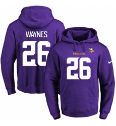 NFL Mens Nike Minnesota Vikings 26 Trae Waynes Purple Name Number Pullover Hoodie NFL Mens Nike Minnesota Vikings 26 Trae Waynes Purple Name Number Pullover Hoodie