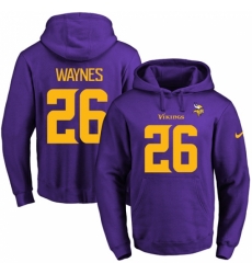 NFL Mens Nike Minnesota Vikings 26 Trae Waynes PurpleGold No Name Number Pullover Hoodie NFL Mens Nike Minnesota Vikings 26 Trae Waynes PurpleGold No Name Number Pullover Hoodie