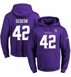NFL Mens Nike Minnesota Vikings 42 Ben Gedeon Purple Name Number Pullover Hoodie NFL Mens Nike Minnesota Vikings 42 Ben Gedeon Purple Name Number Pullover Hoodie