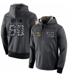NFL Mens Nike Minnesota Vikings 90 Will Sutton Stitched Black Anthracite Salute to Service Player Performance Hoodie NFL Mens Nike Minnesota Vikings 90 Will Sutton Stitched Black Anthracite Salute to Service Player Performance Hoodie