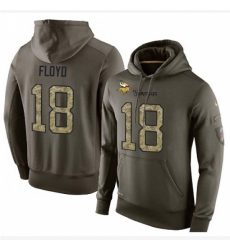 NFL Nike Minnesota Vikings 18 Michael Floyd Green Salute To Service Mens Pullover Hoodie NFL Nike Minnesota Vikings 18 Michael Floyd Green Salute To Service Mens Pullover Hoodie