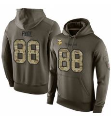 NFL Nike Minnesota Vikings 88 Alan Page Green Salute To Service Mens Pullover Hoodie NFL Nike Minnesota Vikings 88 Alan Page Green Salute To Service Mens Pullover Hoodie