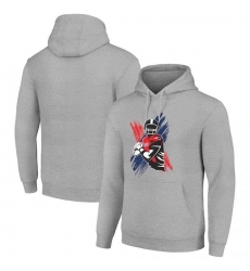 Men Starter Heather Gray New England Patriots Player X Fleece Pullover Hoodie Men Starter Heather Gray New England Patriots Player X Fleece Pullover Hoodie