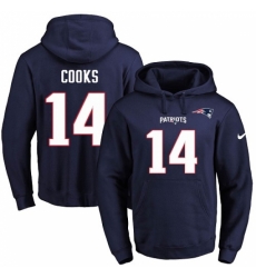 NFL Mens Nike New England Patriots 14 Brandin Cooks Navy Blue Name Number Pullover Hoodie NFL Mens Nike New England Patriots 14 Brandin Cooks Navy Blue Name Number Pullover Hoodie