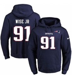 NFL Mens Nike New England Patriots 91 Deatrich Wise Jr Navy Blue Name Number Pullover Hoodie NFL Mens Nike New England Patriots 91 Deatrich Wise Jr Navy Blue Name Number Pullover Hoodie