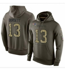 NFL Nike New England Patriots 13 Phillip Dorsett Green Salute To Service Mens Pullover Hoodie NFL Nike New England Patriots 13 Phillip Dorsett Green Salute To Service Mens Pullover Hoodie
