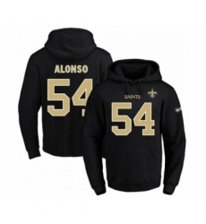Football Mens New Orleans Saints 54 Kiko Alonso Black Name Number Pullover Hoodie Football Mens New Orleans Saints 54 Kiko Alonso Black Name Number Pullover Hoodie